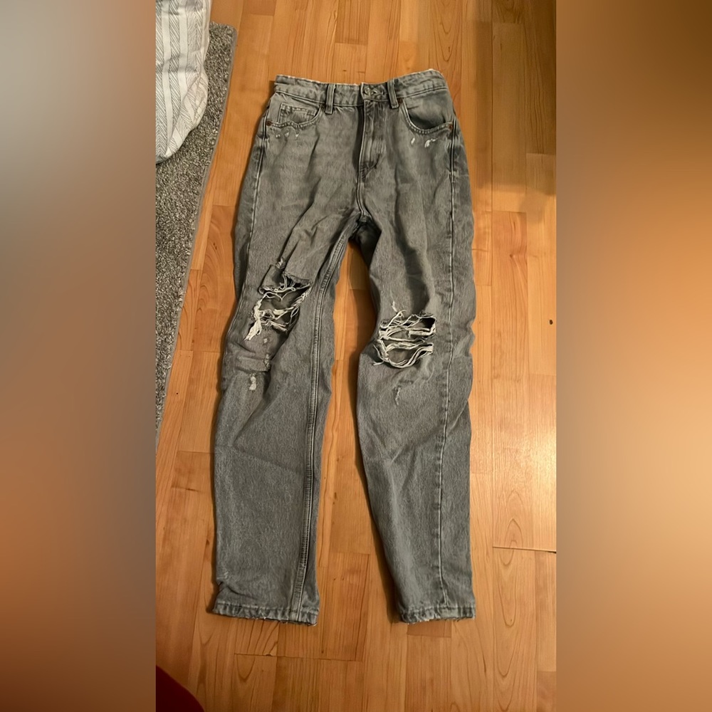 ZARA Charcoal Mom Jeans